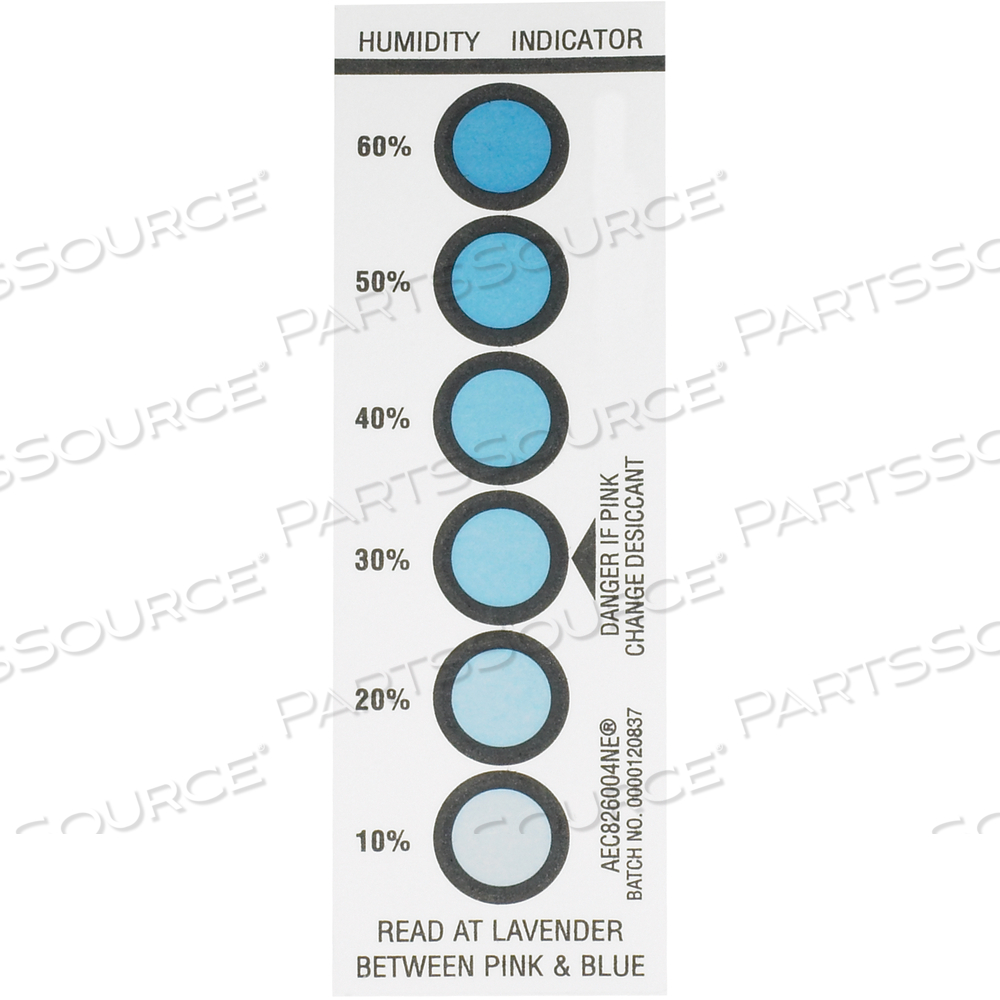 HUMIDITY INDICATORS, 10-20-30-40-50-60%, 1 9/16" X 4 3/4", WHITE, 200/CASE by BOX Partners (Box Acquisitions, LLC)