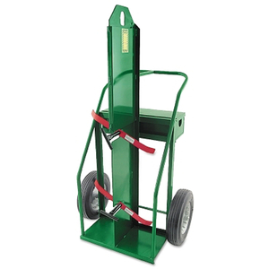 HEAVY-DUTY FRAME DUAL-CYLINDER CART, 66 IN H X 34 IN W, 16 IN SOLID RUBBER WHEELS by Anthony Welded Products