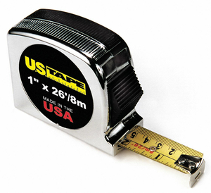 TAPE MEASURE 1 IN X 26 FT CHROME IN./FT. by US Tape