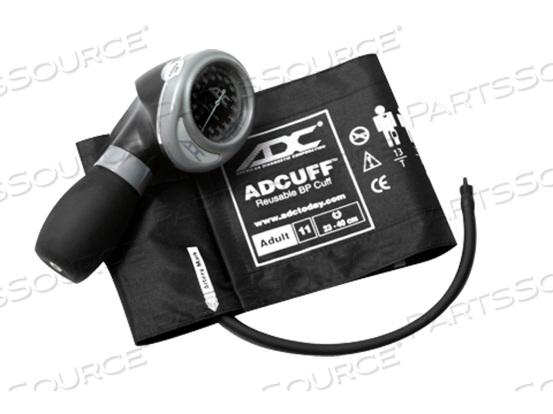 PALM ANEROID SPHYGMOMANOMETER, 23 TO 40 CM, ADULT, BLACK by American Diagnostic Corporation (ADC) PALM ANEROID SPHYGMOMANOMETER, 23 TO 40 CM, ADULT, BLACK by American Diagnostic Corporation (ADC)