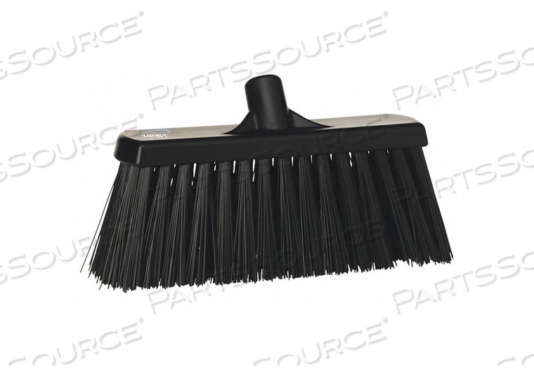 VIKAN 13" PUSH BROOM- EXTRA STIFF, BLACK by Vikan