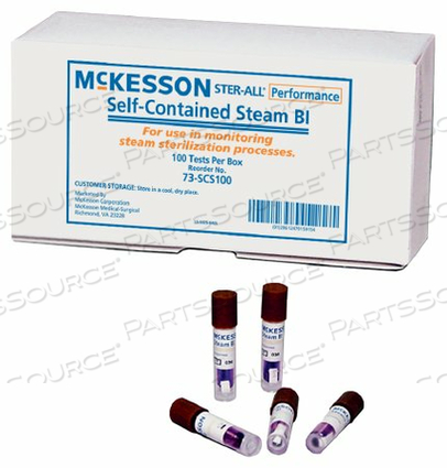 PERFORMANCE STERILIZATION BIOLOGICAL INDICATOR VIAL (100 PER BOX) by McKesson PERFORMANCE STERILIZATION BIOLOGICAL INDICATOR VIAL (100 PER BOX) by McKesson