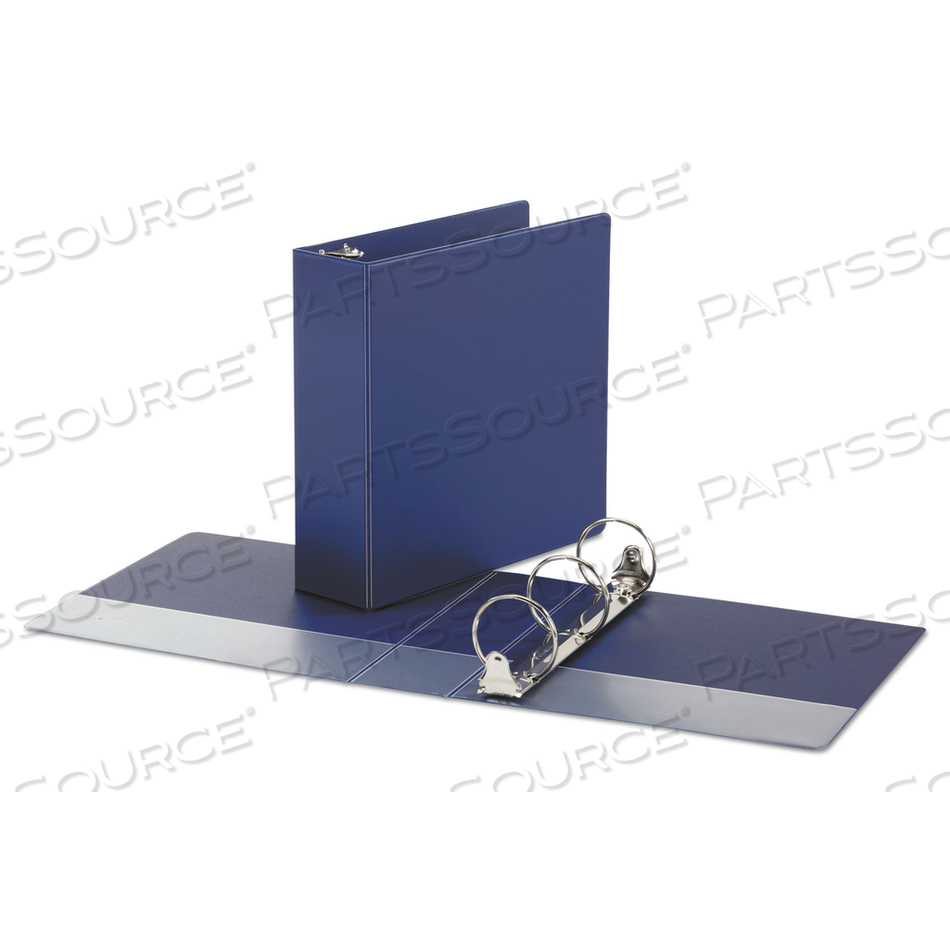 ECONOMY NON-VIEW ROUND RING BINDER, 3 RINGS, 3" CAPACITY, 11 X 8.5, ROYAL BLUE 