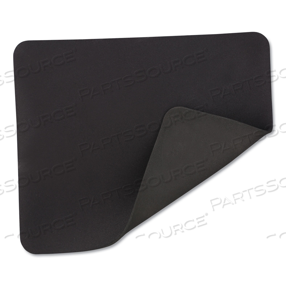 LATEX-FREE MOUSE PAD, 9 X 7.5, BLACK by Innovera