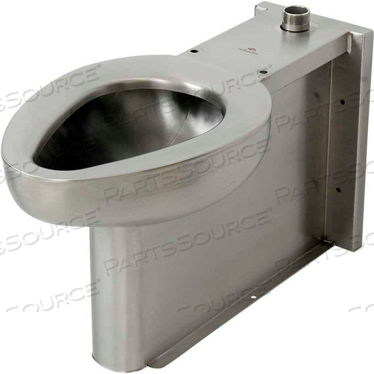 SIPHON JET FLOOR MOUNTED TOILET W/TOP SPUD, STAINLESS STEEL FINISH by Acorn Engineering Company