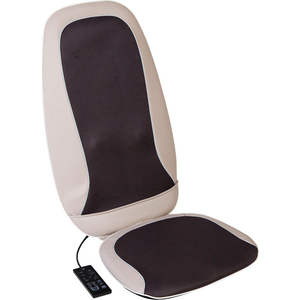 RELAXZEN FULL BACK SHIATSU ROLLING BACK MASSAGER WITH HEAT - BEIGE/DARK GRAY by Comfort Products