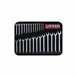 METRIC COMBINATION WRENCH SET, 6 & 12 PT, 6-32 MM OPENING SIZES, 26 PCS by Urrea Professional Tools