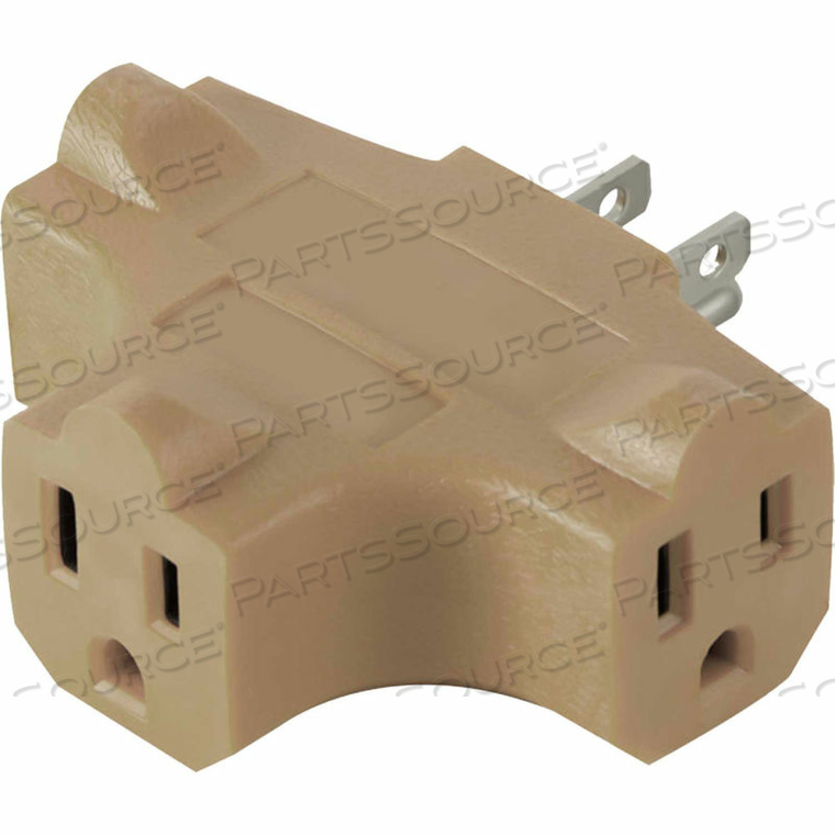 GOGREEN POWER 3 OUTLET CUBE ADAPTER, - BEIGE by Perf Power Go Green GOGREEN POWER 3 OUTLET CUBE ADAPTER, - BEIGE by Perf Power Go Green
