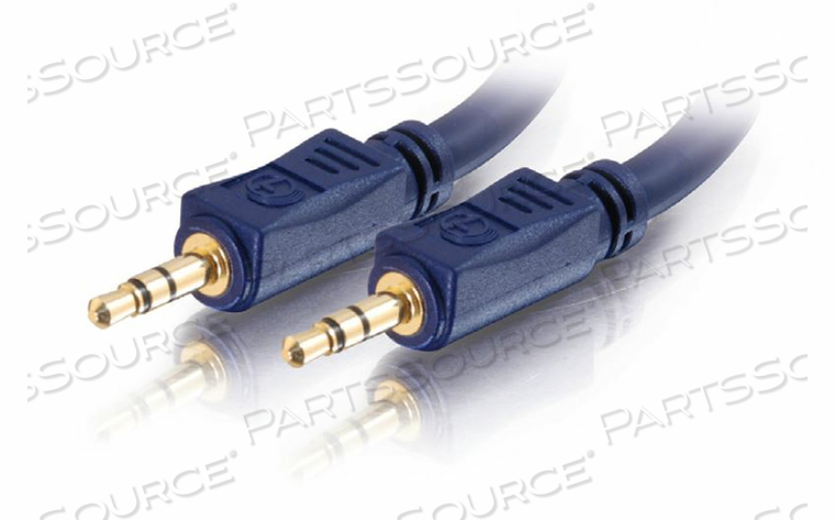 VELOCITY STEREO AUDIO EXTENSION CABLE, BLUE, 27 AWG CABLE, 3.5 MM DIA, 1 X MINI-PHONE MALE, 1 X MINI-PHONE MALE, COPPER CONDUCTOR, 50 FT by Legrand AV (C2G) VELOCITY STEREO AUDIO EXTENSION CABLE, BLUE, 27 AWG CABLE, 3.5 MM DIA, 1 X MINI-PHONE MALE, 1 X MINI-PHONE MALE, COPPER CONDUCTOR, 50 FT by Legrand AV (C2G)