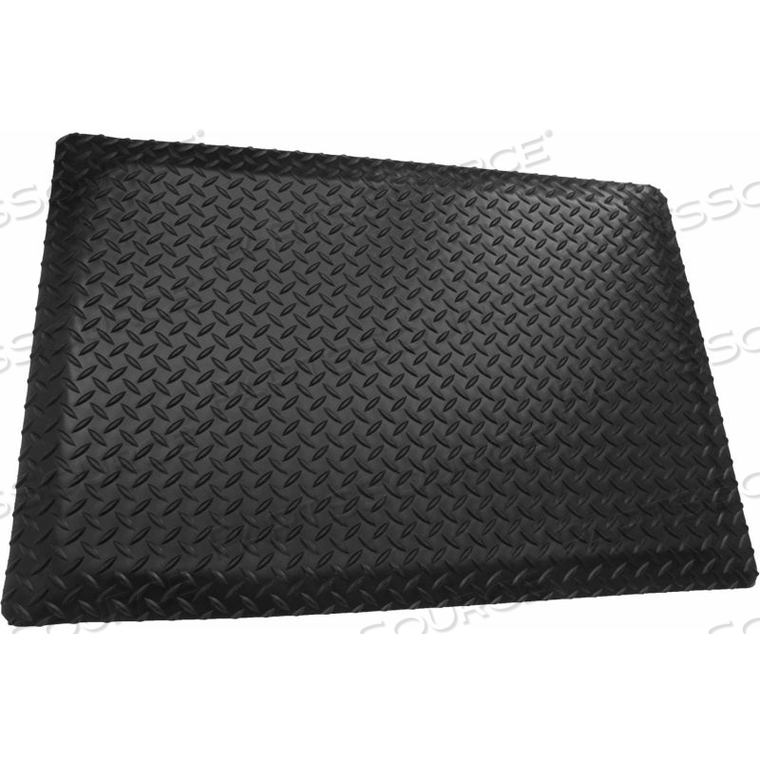 RHINO MAT DIAMOND PLATE CONDUCTIVE WORKSTATION MAT 5/32" THICK 4' X UP TO 75' BLACK 