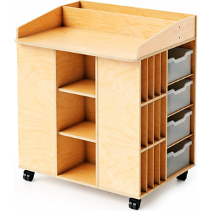 MOBILE CLASSROOM COMMUNICATION STATION STORAGE CENTER - NATURAL by Whitney Brothers