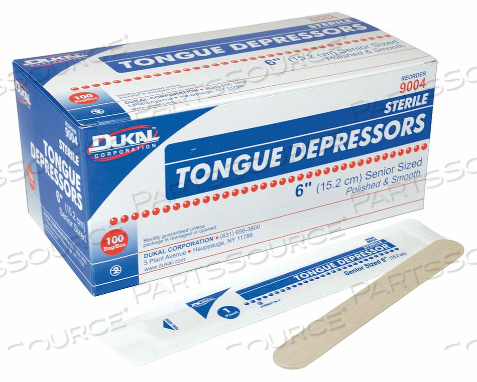 TONGUE DEPRESSOR STERILE 6IN. PK100 by Unimed-Midwest, INC