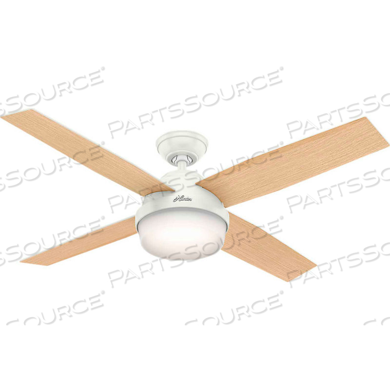 52" DEMPSEY WITH LIGHT CEILING FAN WITH LIGHT AND HANDHELD REMOTE - FRESH WHITE 