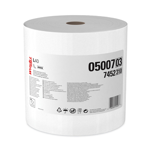 L40 TOWELS, JUMBO ROLL, 12.5 X 12.2, WHITE, 750/ROLL by WypAll L40 TOWELS, JUMBO ROLL, 12.5 X 12.2, WHITE, 750/ROLL by WypAll