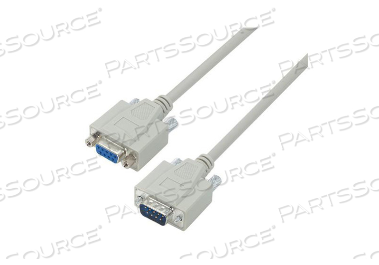 15FT DB9 MALE -DB9 FEMALE DELUXE MOLDED D-SUB CABLE - LIGHT GREY by L-com, Inc. 15FT DB9 MALE -DB9 FEMALE DELUXE MOLDED D-SUB CABLE - LIGHT GREY by L-com, Inc.