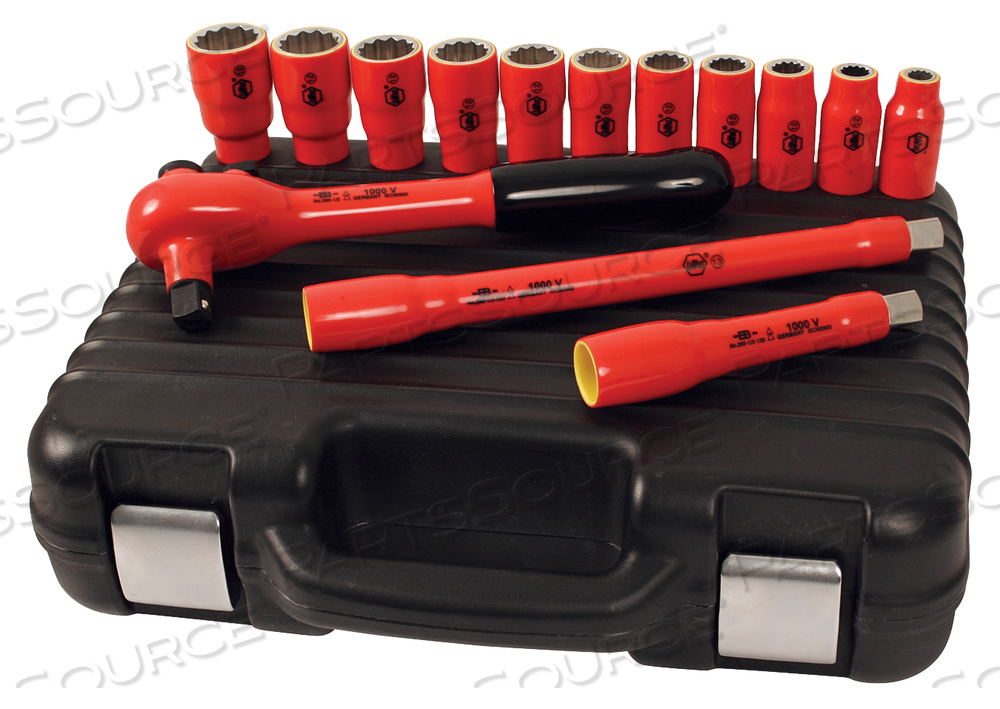 14 PIECE INSULATED SOCKET SET 1/2" DRIVE - METRIC by Wiha Tools 14 PIECE INSULATED SOCKET SET 1/2" DRIVE - METRIC by Wiha Tools