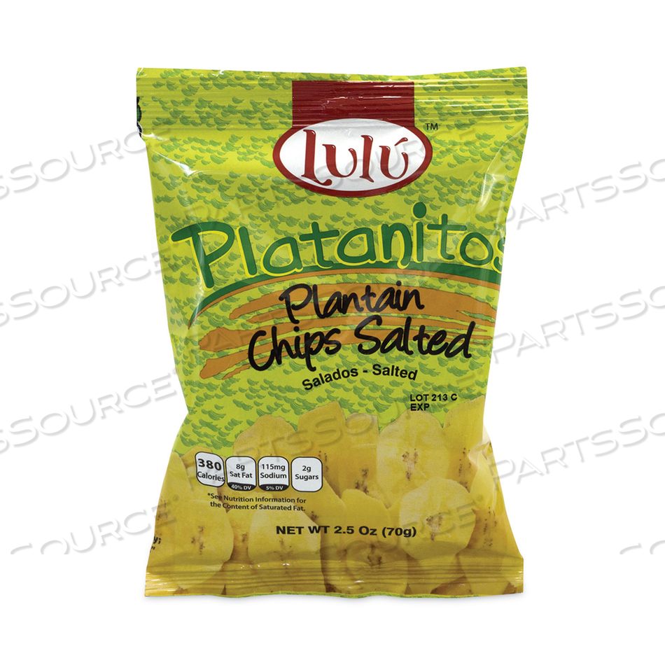 PLATANITOS PLANTAIN CHIPS, 2.5 OZ/PACK, 30 PACKS 