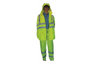 RAINCOAT 49 REFLECTVE STRIP ZIPPRD SM by MTS Safety