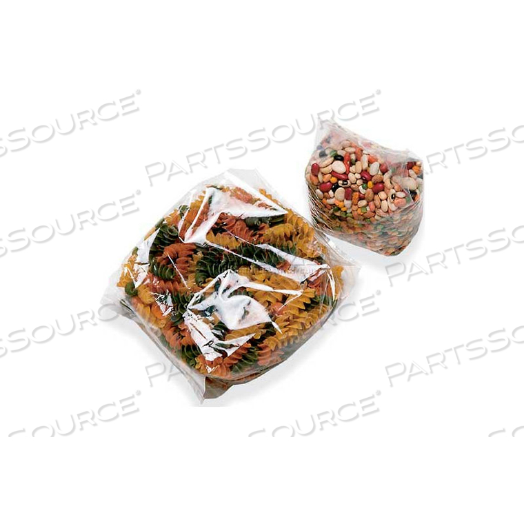 GUSSETED POLYPROPYLENE BAGS, 4-1/2" X 2-3/4" X 10-3/4" 1.5 MIL CLEAR, 1000/CASE 