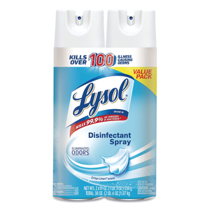 DISINFECTANT SPRAY, CRISP LINEN, 19 OZ AEROSOL SPRAY, 2/PACK, 4 PACKS/CARTON by Lysol