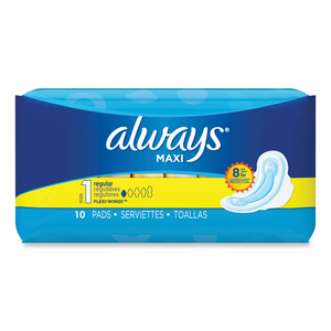REGULAR MAXI PADS WITH WINGS, REGULAR, 10/BOX by Always REGULAR MAXI PADS WITH WINGS, REGULAR, 10/BOX by Always