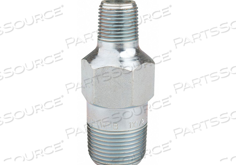 SWAGE NIPPLE, CARBON STEEL, 2 IN X 1 IN FITTING PIPE SIZE, MALE NPT X MALE NPT, CLASS XH by JB Smith SWAGE NIPPLE, CARBON STEEL, 2 IN X 1 IN FITTING PIPE SIZE, MALE NPT X MALE NPT, CLASS XH by JB Smith