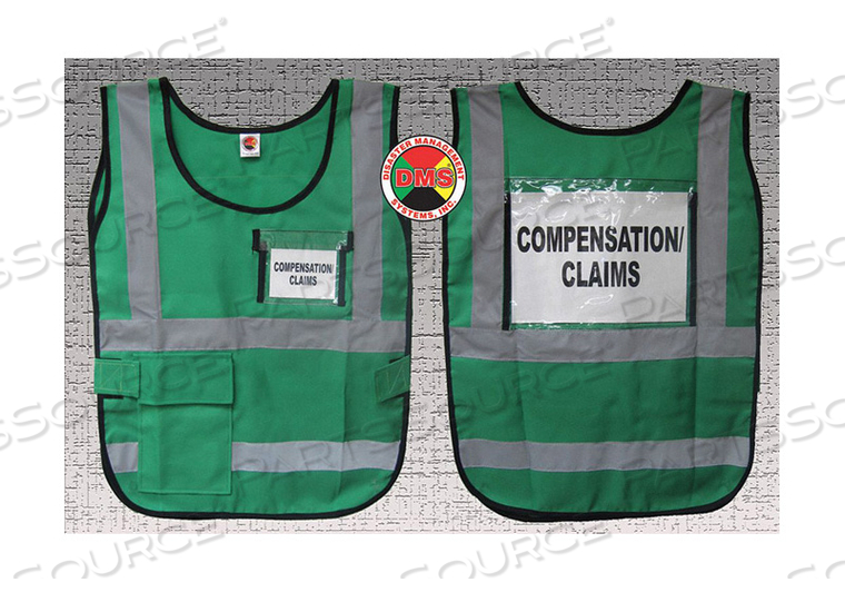 H6445 SAFETY VEST GREEN LEGEND INSERT UNIVSL by Disaster Management Systems (DMS)