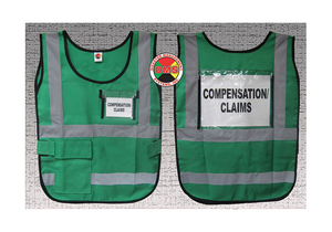 H6445 SAFETY VEST GREEN LEGEND INSERT UNIVSL by Disaster Management Systems (DMS)