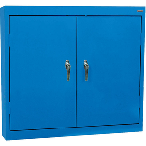 SOLID DOOR WALL CABINET - 36"W X 12"D X 30"H BLUE by Sandusky Lee Cabinets