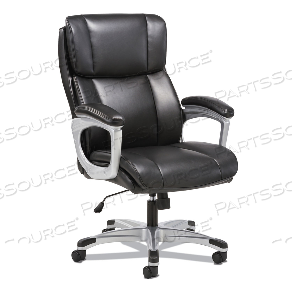 3-FIFTEEN EXECUTIVE HIGH-BACK CHAIR, SUPPORTS UP TO 225 LB, 20" TO 24.8" SEAT HEIGHT, BLACK SEAT/BACK, CHROME BASE 