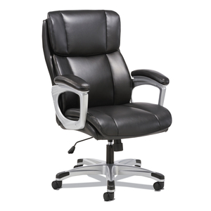 3-FIFTEEN EXECUTIVE HIGH-BACK CHAIR, SUPPORTS UP TO 225 LB, 20" TO 24.8" SEAT HEIGHT, BLACK SEAT/BACK, CHROME BASE by Sadie