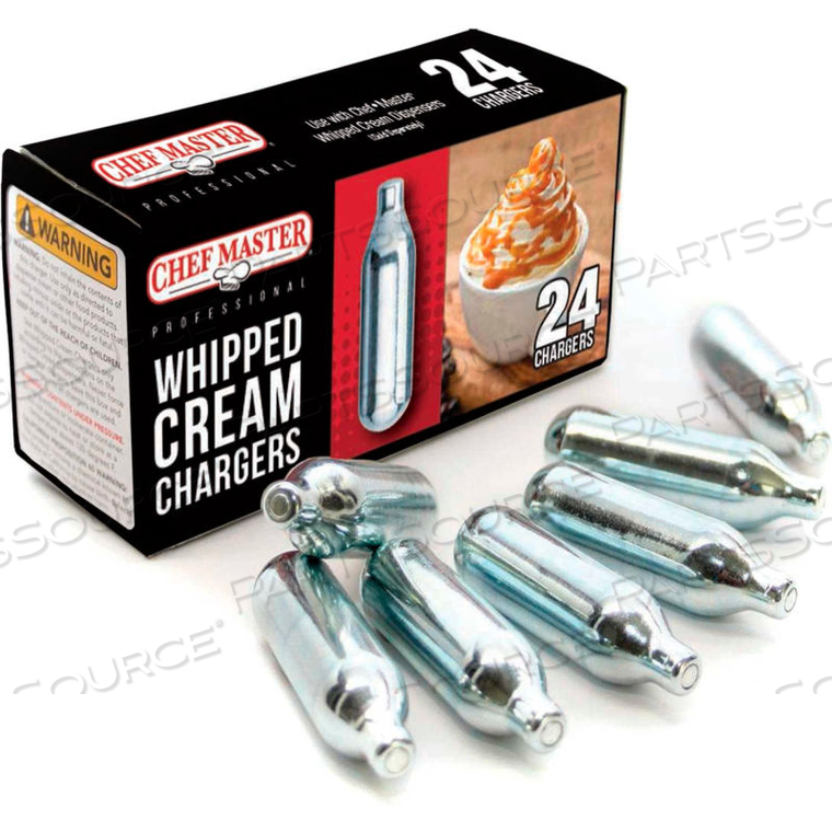 N20 CHARGERS, 24 PER PACK by Chef Master