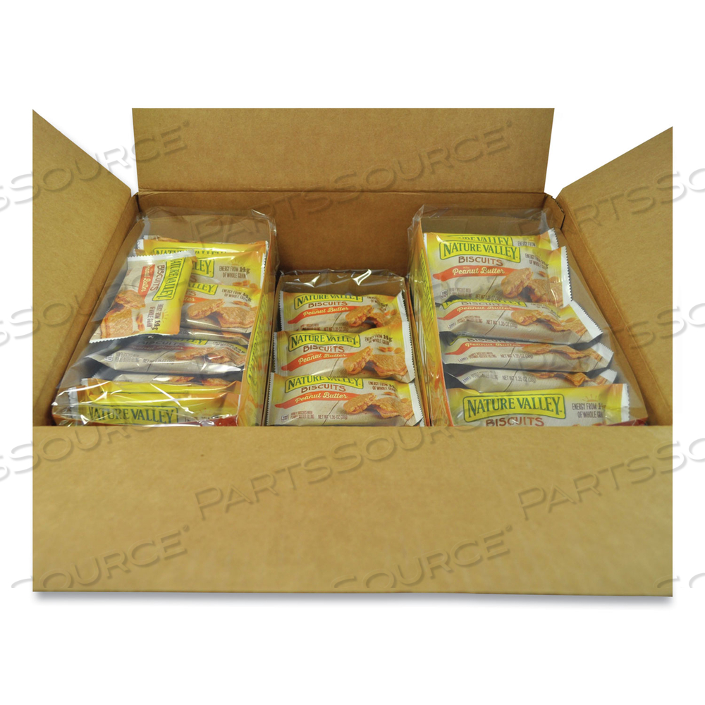 BISCUITS, PEANUT BUTTER, 1.35 OZ PACKET, 16/BOX by Nature Valley BISCUITS, PEANUT BUTTER, 1.35 OZ PACKET, 16/BOX by Nature Valley