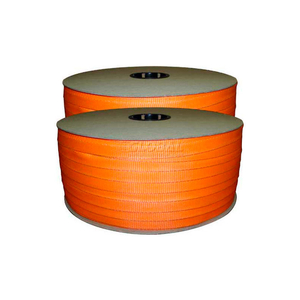 WOVEN POLYESTER STRAPPING 3/4" X .050" X 1650' ORANGE by Kubinec Strapping