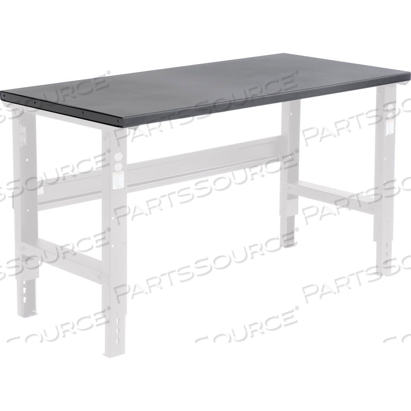 60"W X 30"D X 1-3/4"H STEEL SQUARE EDGE WORKBENCH TOP - 12 GAUGE STEEL BLACK by Approved Vendor