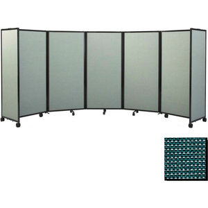 PORTABLE MOBILE ROOM DIVIDER, 6'10"X19'6" FABRIC, EVERGREEN by Versare Solutions, Inc.