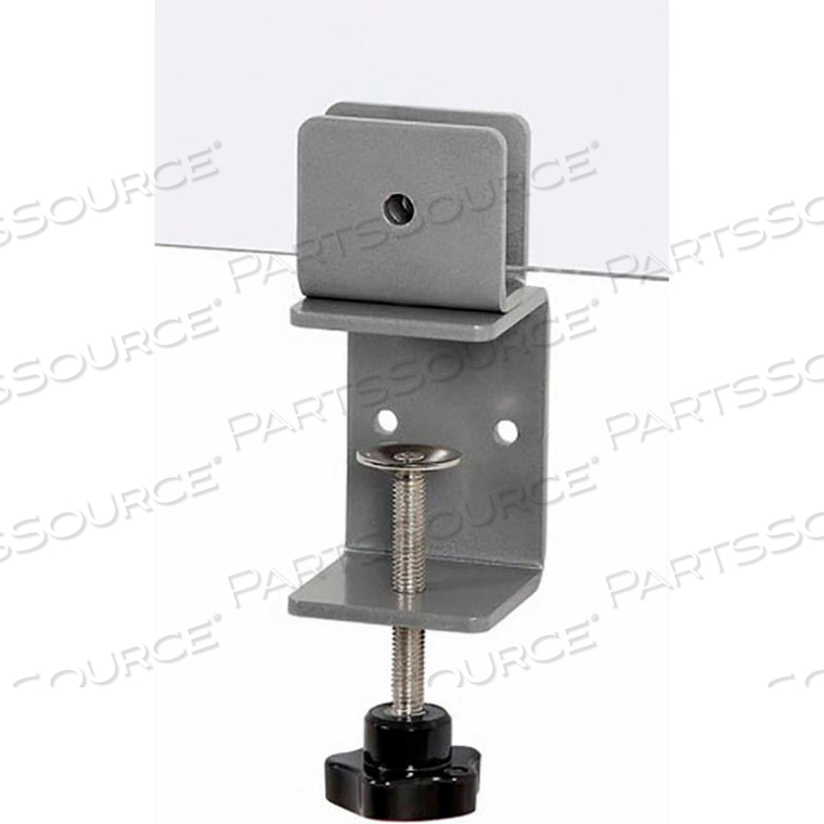 DESK CLAMP FOR PLEXIGLASS PANEL - SIDE MOUNTING - PACK OF 2 by Boss DESK CLAMP FOR PLEXIGLASS PANEL - SIDE MOUNTING - PACK OF 2 by Boss