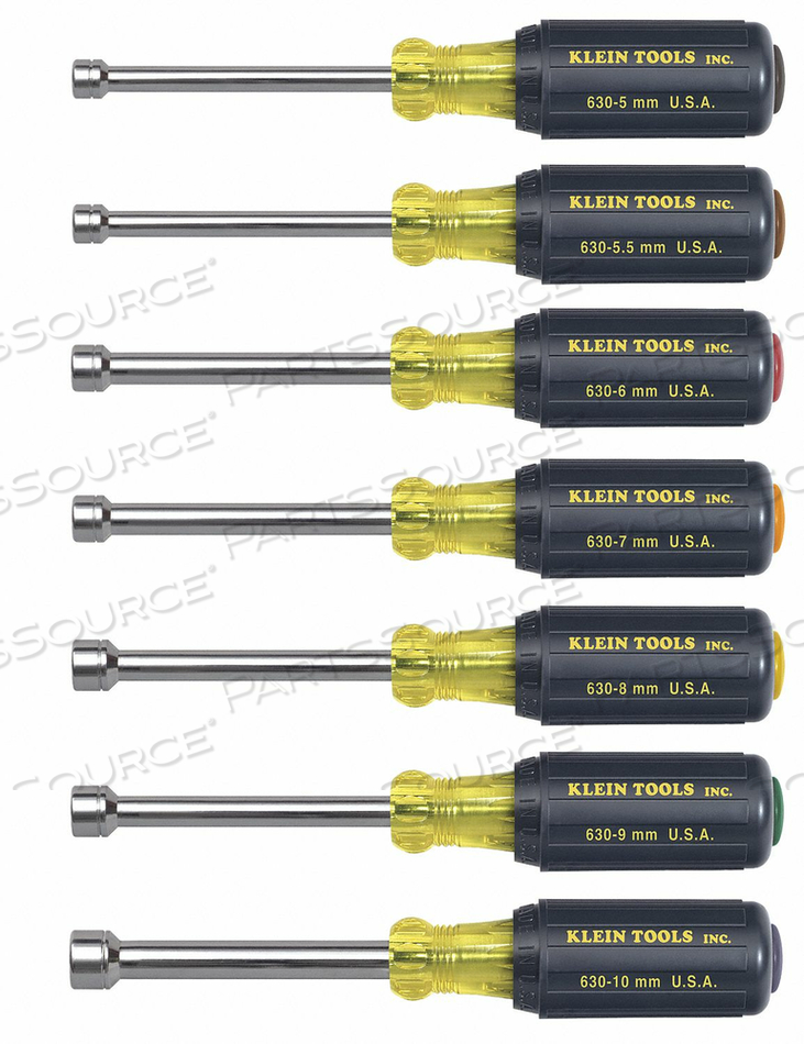 NUT DRIVER SET 7 PIECES METRIC HOLLOW by Klein Tools