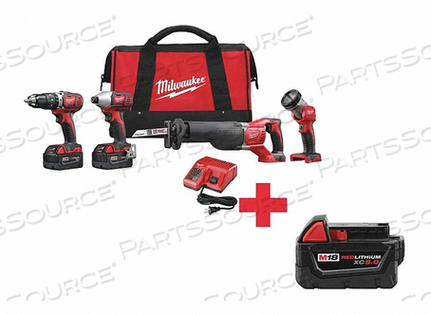 CORDLESS COMBINATION KIT 18.0V 4 TOOLS by Milwaukee Electric Tools CORDLESS COMBINATION KIT 18.0V 4 TOOLS by Milwaukee Electric Tools