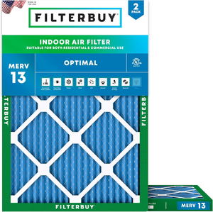 PLEATED HVAC FURNACE AIR FILTER, MERV 13, 6X12X1, PACKAGE OF 2 by Filterbuy, Inc. PLEATED HVAC FURNACE AIR FILTER, MERV 13, 6X12X1, PACKAGE OF 2 by Filterbuy, Inc.
