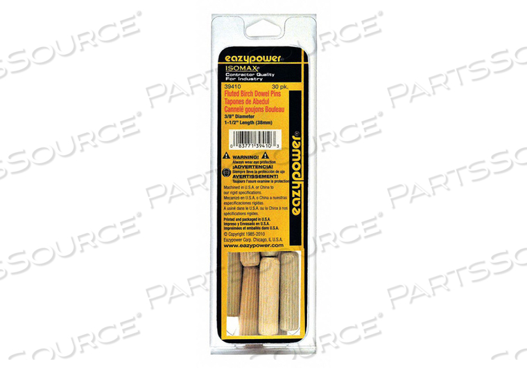 DOWEL PIN WOOD FLUTED PK30 by Eazypower