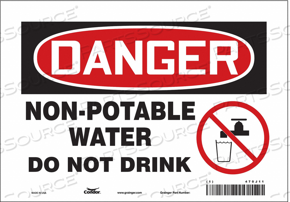 SAFETY SIGN 10 W X 7 H 0.004 THICK 