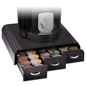 ANCHOR 36 CAPACITY COFFEE POD DRAWER, 13.46 X 12.87 X 2.72, BLACK by Mind Reader