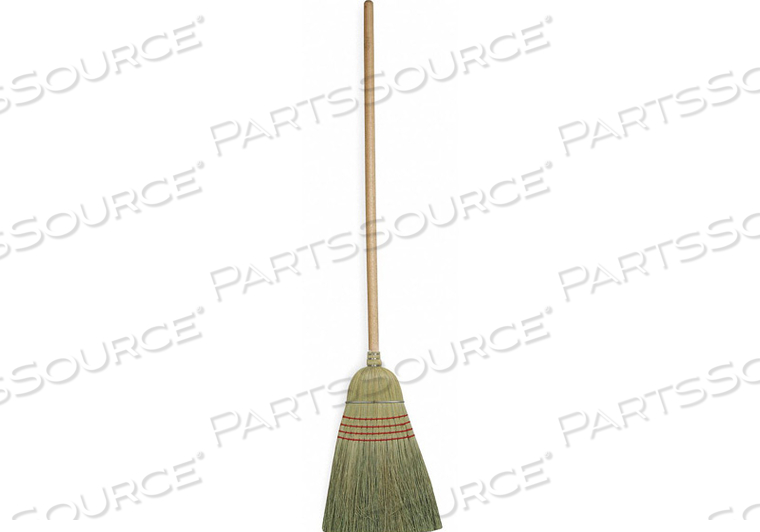 CORN BROOM HEAD AND HANDLE 12 TAN 