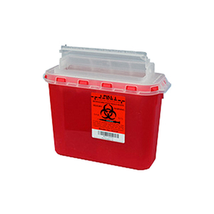 PLASTI-PRODUCTS 5.4 QT. SHARPS CONTAINER, FOR USE WITH BD WALL CABINET, RED, CASE OF 20 by PPI