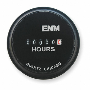 DC HOUR METER ELECTRICAL 2.31 IN ROUND by ENM