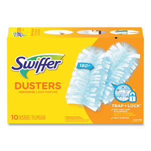 DUSTERS REFILL, DUST LOCK FIBER, UNSCENTED, LIGHT BLUE, 10/BOX by Swiffer