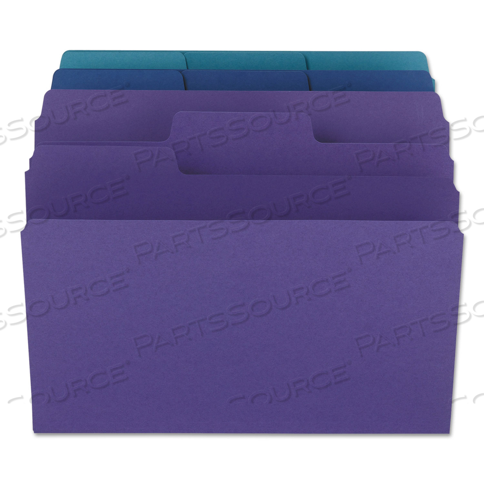 SUPERTAB ORGANIZER FOLDER, 1/3-CUT TABS: ASSORTED, LETTER SIZE, 0.75" EXPANSION, ASSORTED COLORS by Smead