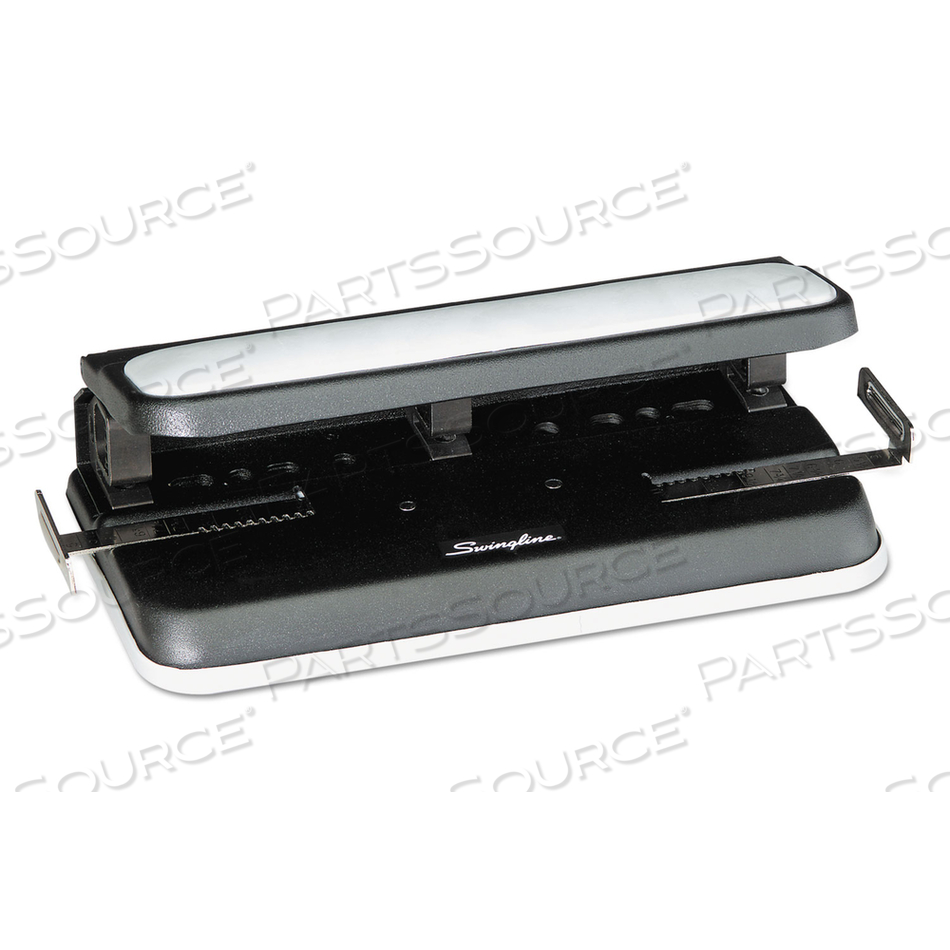 32-SHEET EASY TOUCH TWO- TO THREE-HOLE PUNCH WITH CINTAMATIC CENTERING, 9/32" HOLES, BLACK/GRAY by Swingline GBC 32-SHEET EASY TOUCH TWO- TO THREE-HOLE PUNCH WITH CINTAMATIC CENTERING, 9/32" HOLES, BLACK/GRAY by Swingline GBC