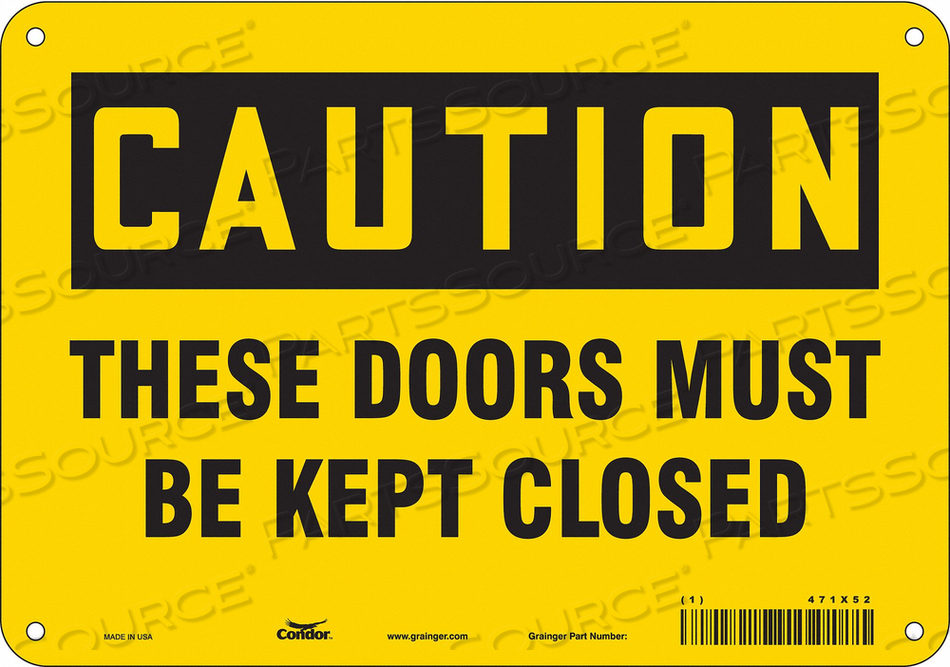 SAFETY SIGN 10 W X 7 H 0.055 THICK 